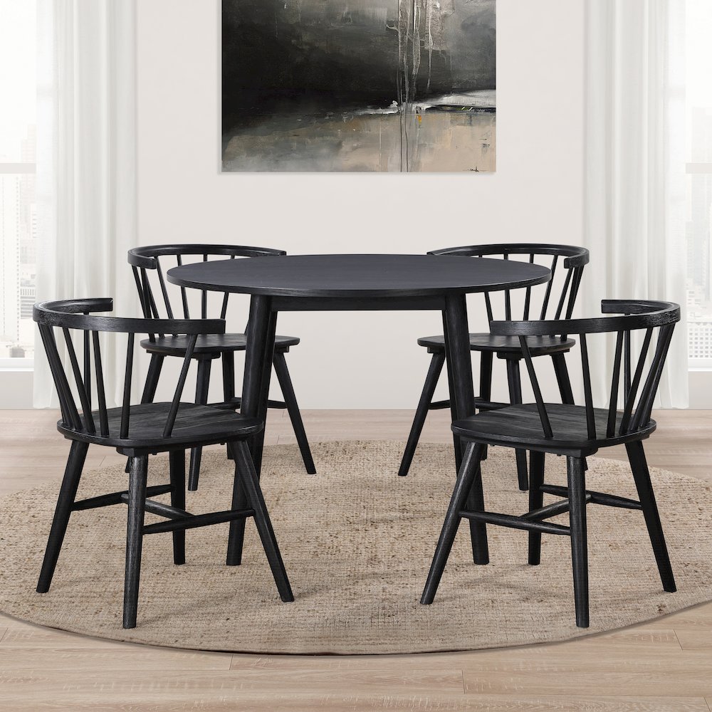 Willow Black Round Table