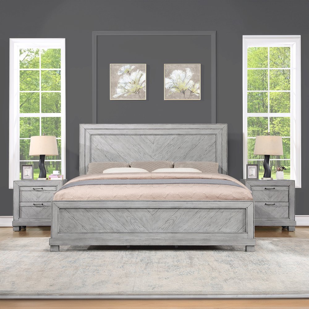 Montana Queen 3 pc Set(2 NS+Bed)