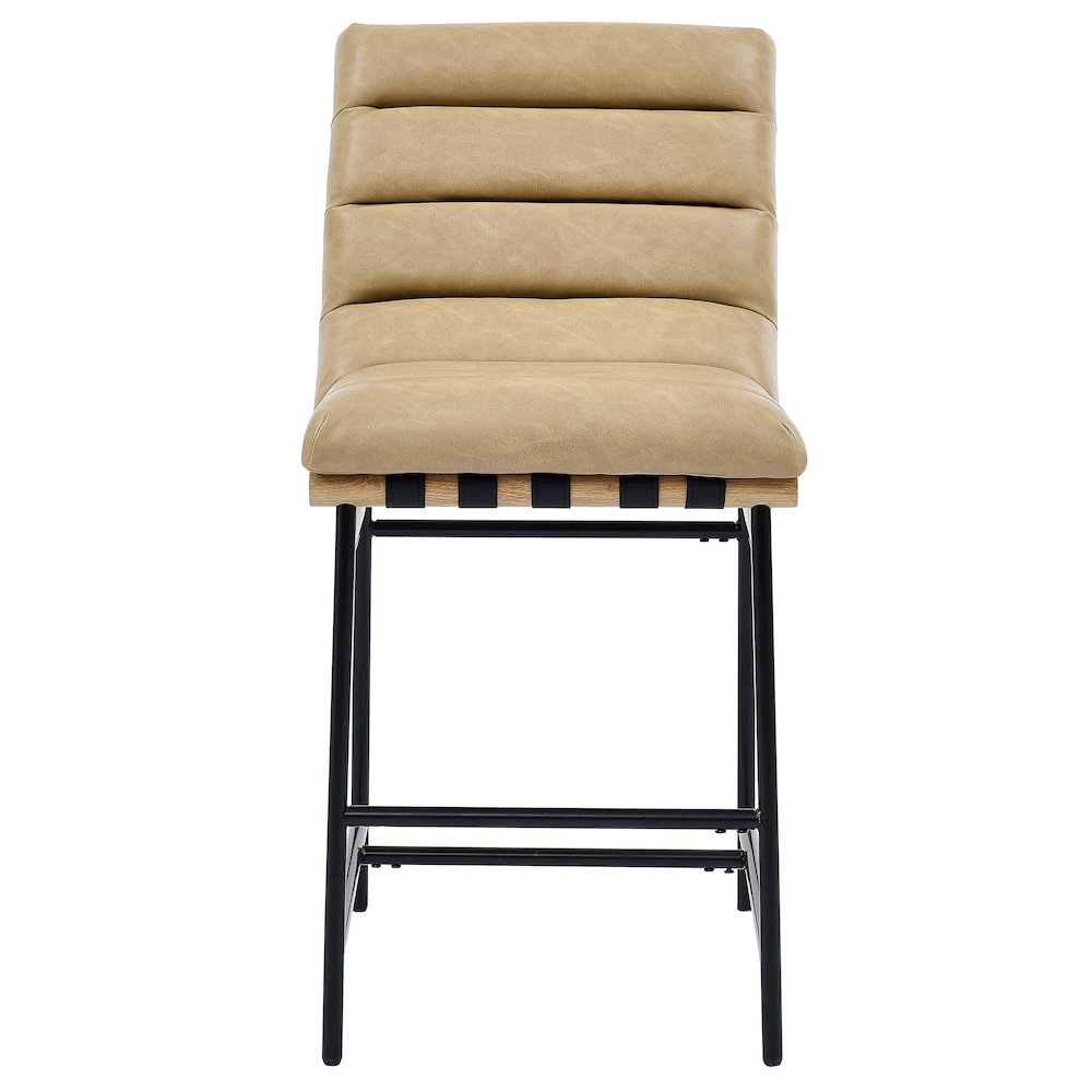 Nicco 24" Counter Chair, Sand Vegan Leather