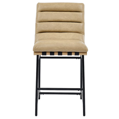 Nicco 24" Counter Chair, Sand Vegan Leather