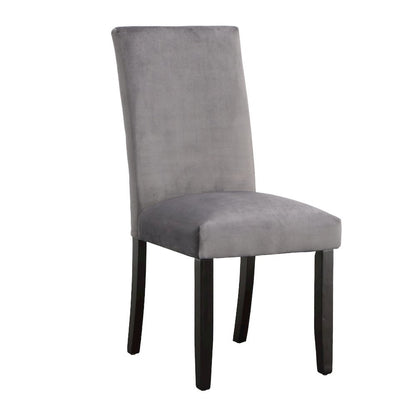Sleek 6-Piece Dining Set with Gray Marble Table and Black/Gray Finish