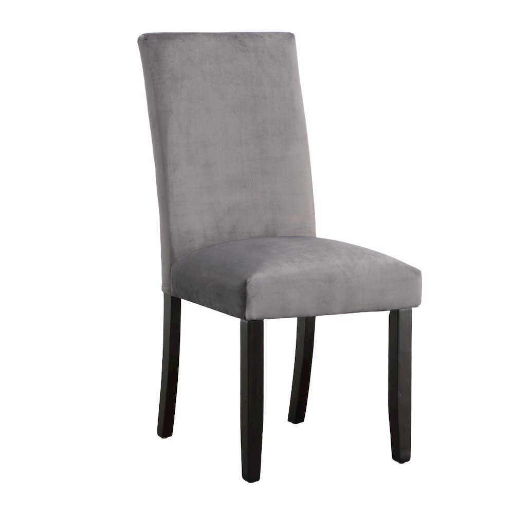 Sleek 6-Piece Dining Set with Gray Marble Table and Black/Gray Finish