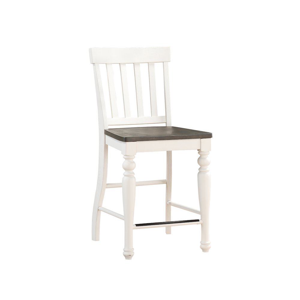 Two Tone Counter Height Dining Set, Extendable Table, 7 Piece, Storage Drawer