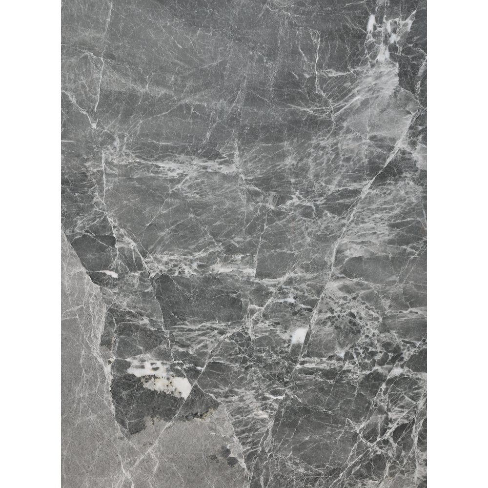 Marble Top Dining Set, 78 Inch Table, Upholstered Chairs, 7 Pieces