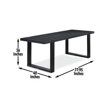 Counter Table, 77"W to 95"W, Floating Top, Double Pedestal, Black