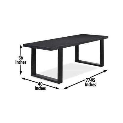 Counter Table, 77"W to 95"W, Floating Top, Double Pedestal, Black