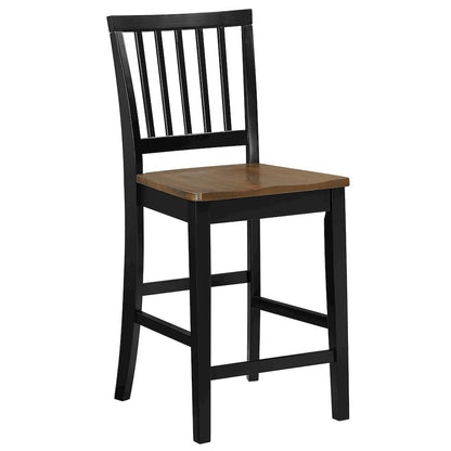 Solid Wood Counter Chairs, Mortise-and-Tenon Joinery, 24 Inch Seat, Set of 2