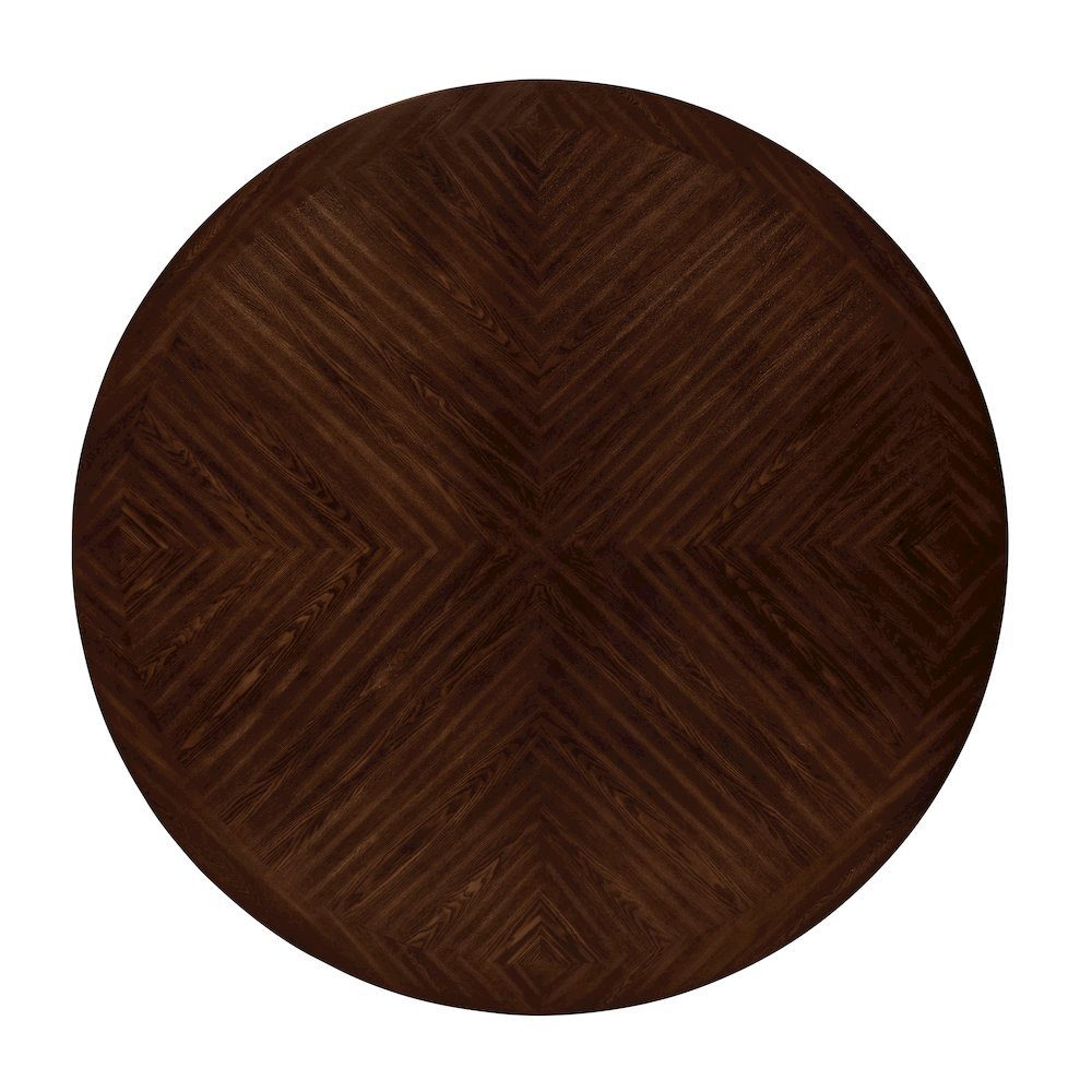 Grand Square Dining Table, Fancy Face Oak Veneer, Unique Double Top, Brown