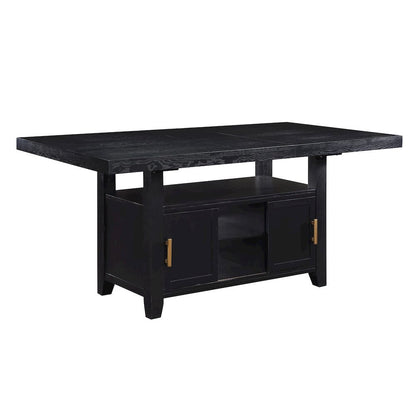 Rubbed Charcoal Counter Height Dining Room Table and Chair Set of 7 pc