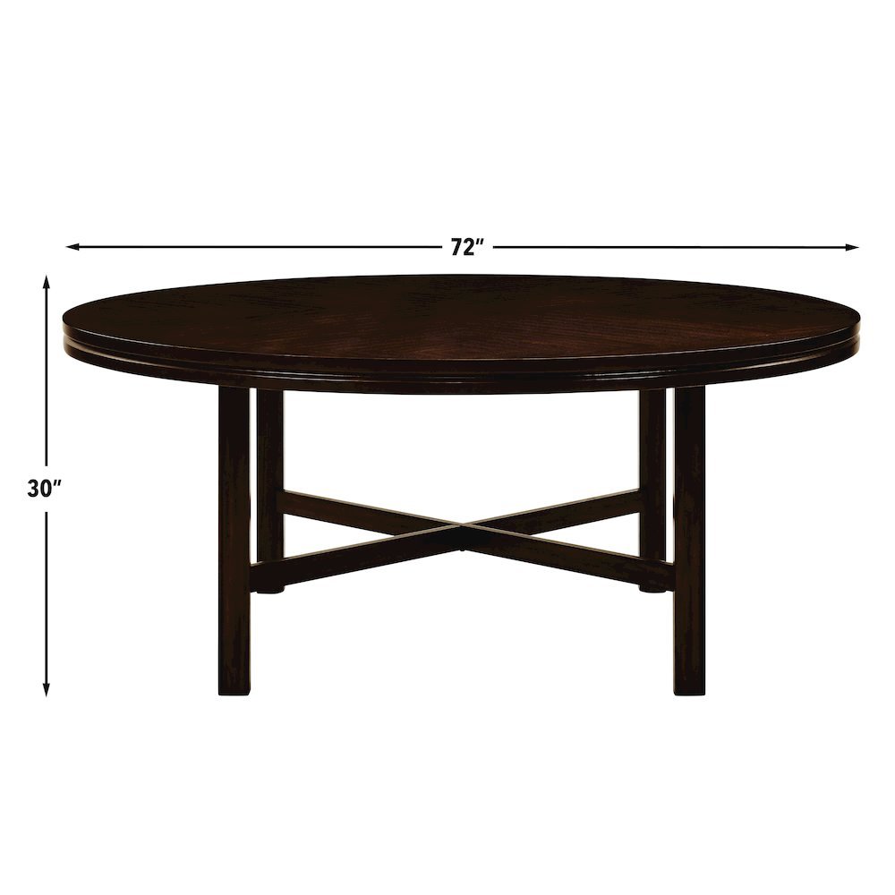 Grand Square Dining Table, Fancy Face Oak Veneer, Unique Double Top, Brown