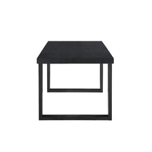 Counter Table, 77"W to 95"W, Floating Top, Double Pedestal, Black