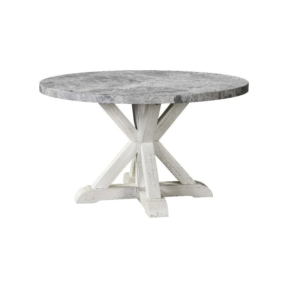 Canova Round Gray Marble Top Table