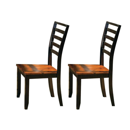 Wooden Dining Chairs Set of 2 – Brown Kitchen and Dining Room Chairs