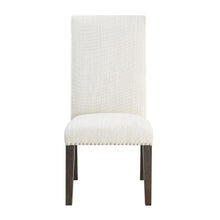 Upholstered Chair Set of 2, Nailhead Trim, Cream