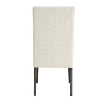 Upholstered Chair Set of 2, Nailhead Trim, Cream