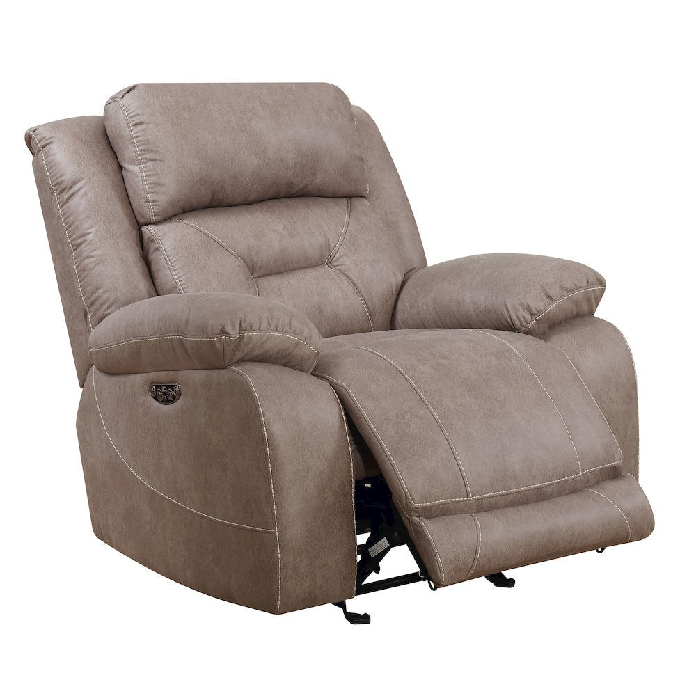 Power Glider Recliner – Plush Upholstery, Lay Flat Comfort, USB Charging