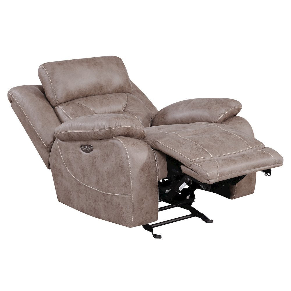 Power Glider Recliner – Plush Upholstery, Lay Flat Comfort, USB Charging