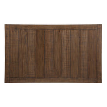 Dining Table, 4 Soft-Close Drawers, Wire-Brushed Finish, Brown