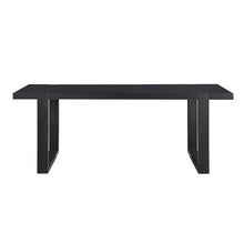 Counter Table, 77"W to 95"W, Floating Top, Double Pedestal, Black