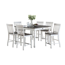 Two Tone Counter Height Dining Set, Extendable Table, 7 Piece, Storage Drawer