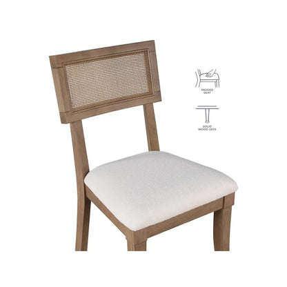 Colvin Brown Cane Side Chair Set of 2