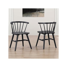 Willow Solid Wood Dining Chair, Black
