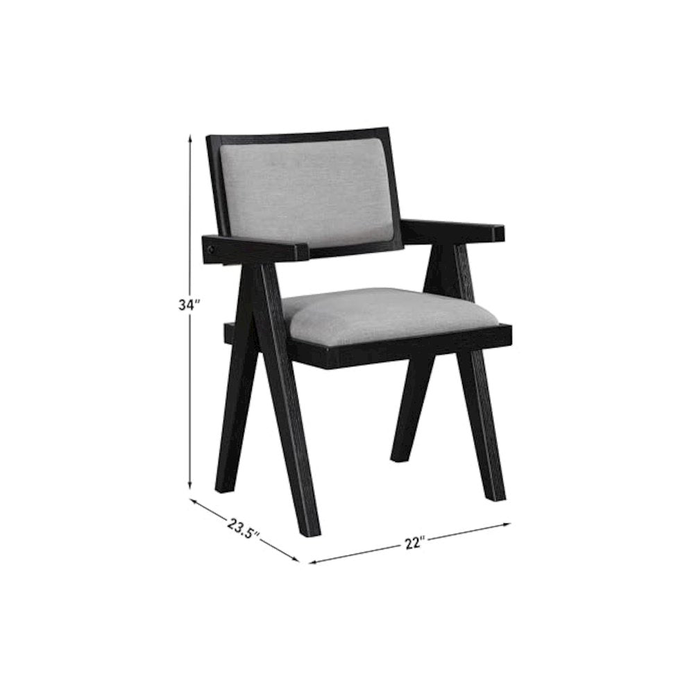 Magnolia Black Arm Chair
