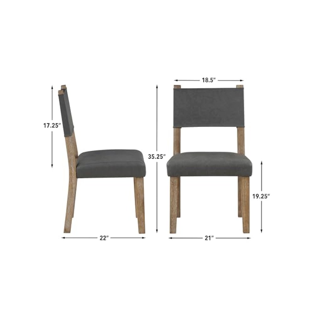 Aubrey Side Chair, Waxed Driftwood finish with