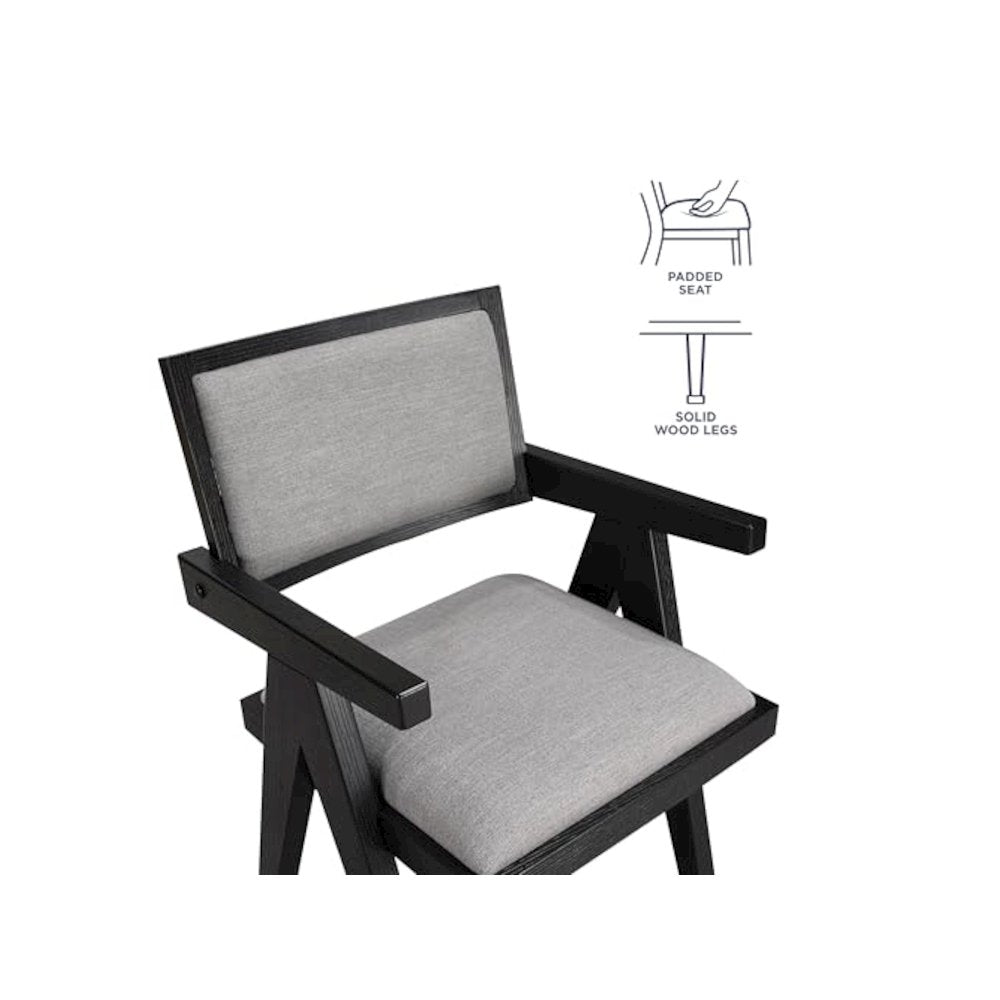 Magnolia Black Arm Chair