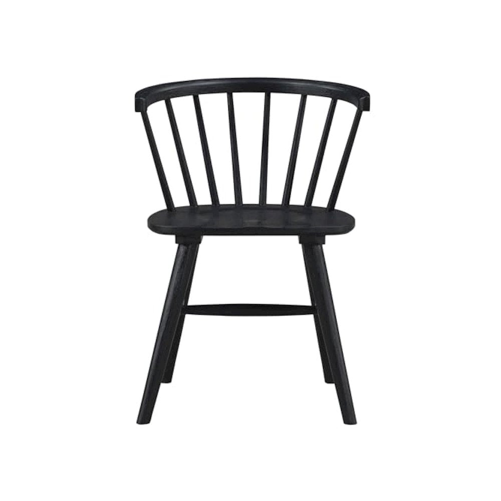 Willow Solid Wood Dining Chair, Black