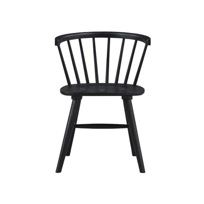 Willow Solid Wood Dining Chair, Black