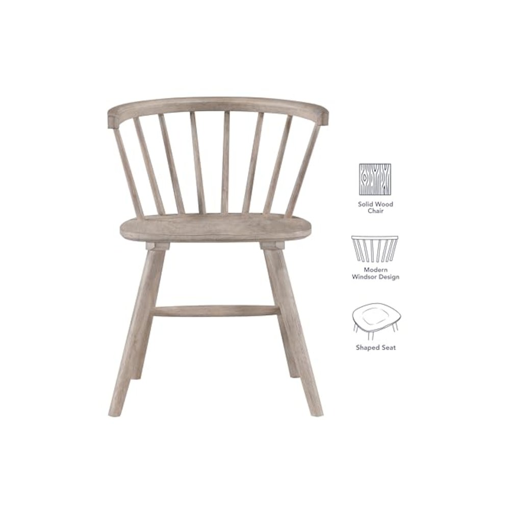 Willow Solid Wood Dining Chair, Tan