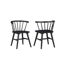 Willow Solid Wood Dining Chair, Black