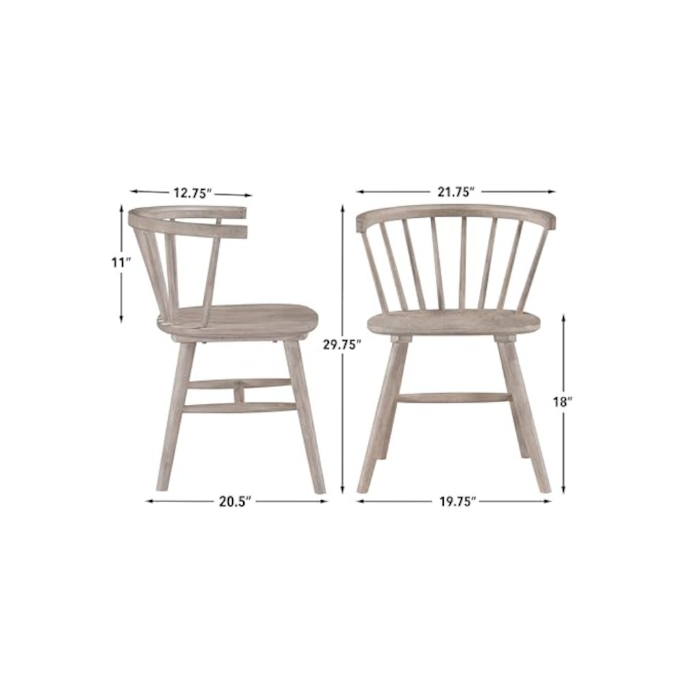 Willow Solid Wood Dining Chair, Tan
