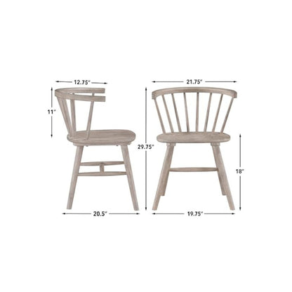 Willow Solid Wood Dining Chair, Tan