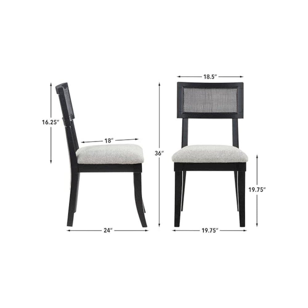 Colvin Black Cane Side Chair