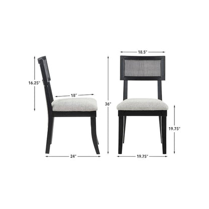 Colvin Black Cane Side Chair