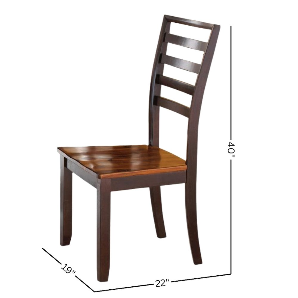 Wooden Dining Chairs Set of 2 – Brown Kitchen and Dining Room Chairs
