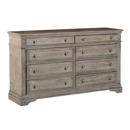 Distressed Driftwood Colored Dresser for Bedroom - Solid Wood Frame