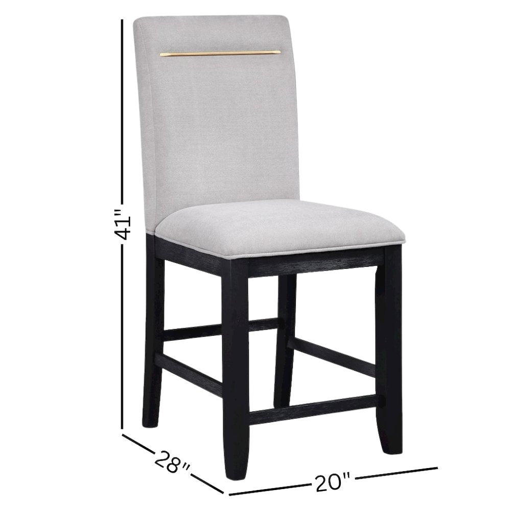 Rubbed Charcoal Counter Height Dining Room Table and Chair Set of 7 pc