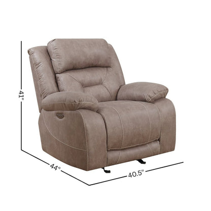 Power Glider Recliner – Plush Upholstery, Lay Flat Comfort, USB Charging