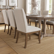 Caramel Upholstered Dining Chairs – Set of 2 Comfy Cushioned Wood Frame