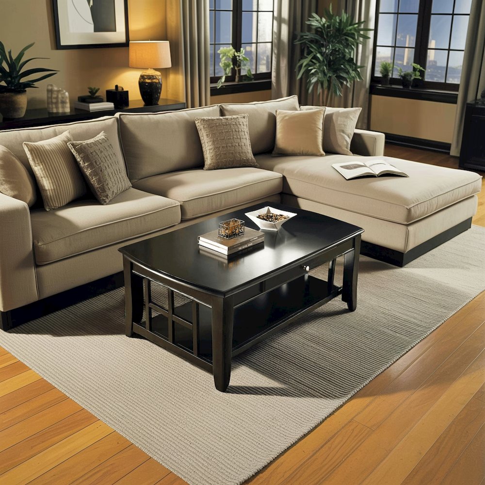 Rectangular Coffee Table Modern Wooden Table Long Coffee Tables Living Room