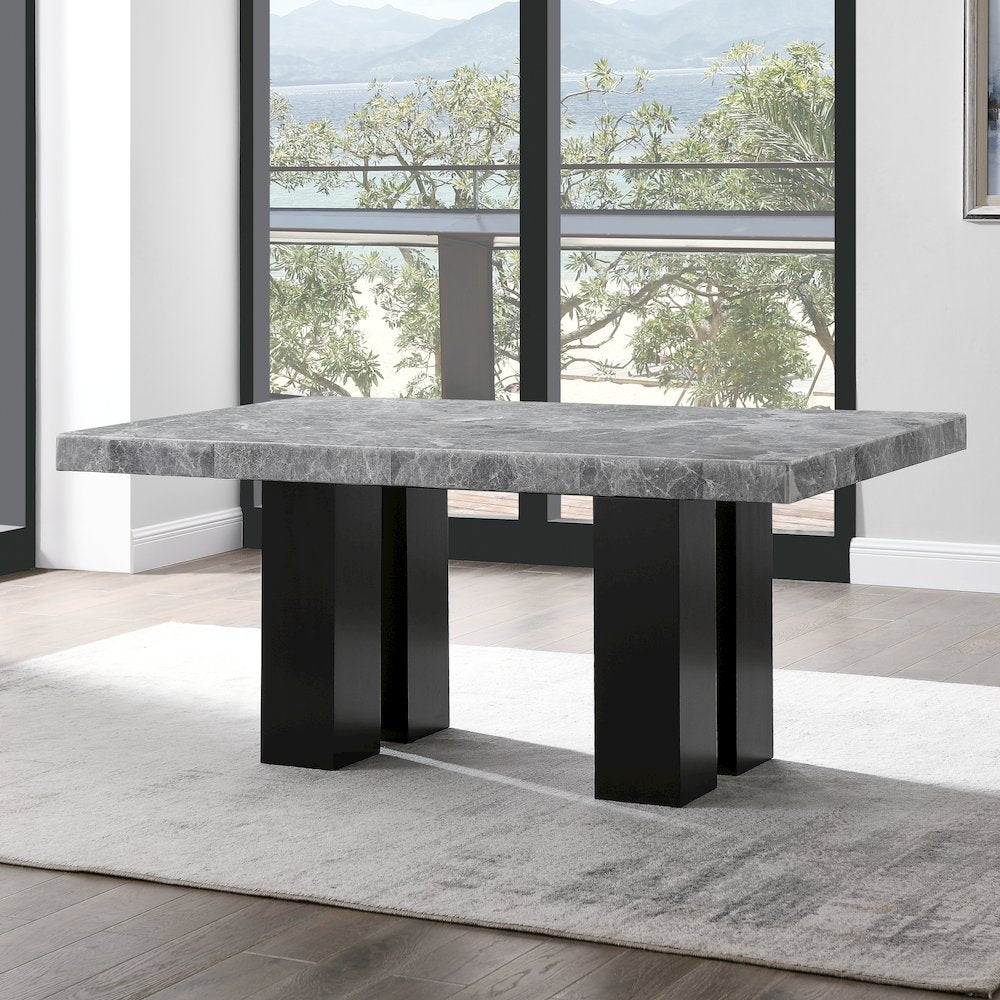 Camila 5PC Rectangle Dining Set Silver Chair