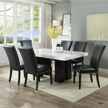 Camila 7PC Rectangle Dining Set Black Chair