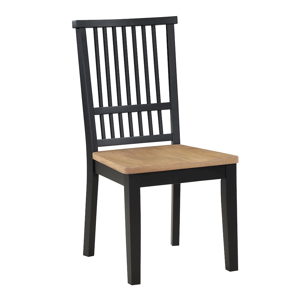 Molly Black 48" Table with 4 Magnolia Chairs