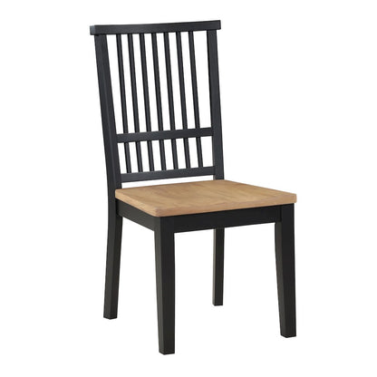 Molly Black 48" Table with 4 Magnolia Chairs