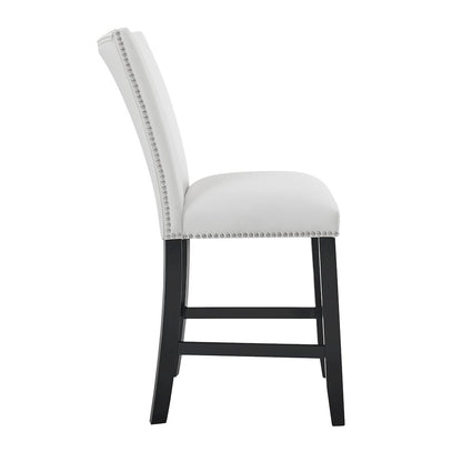 Camila White PU Counter Chair