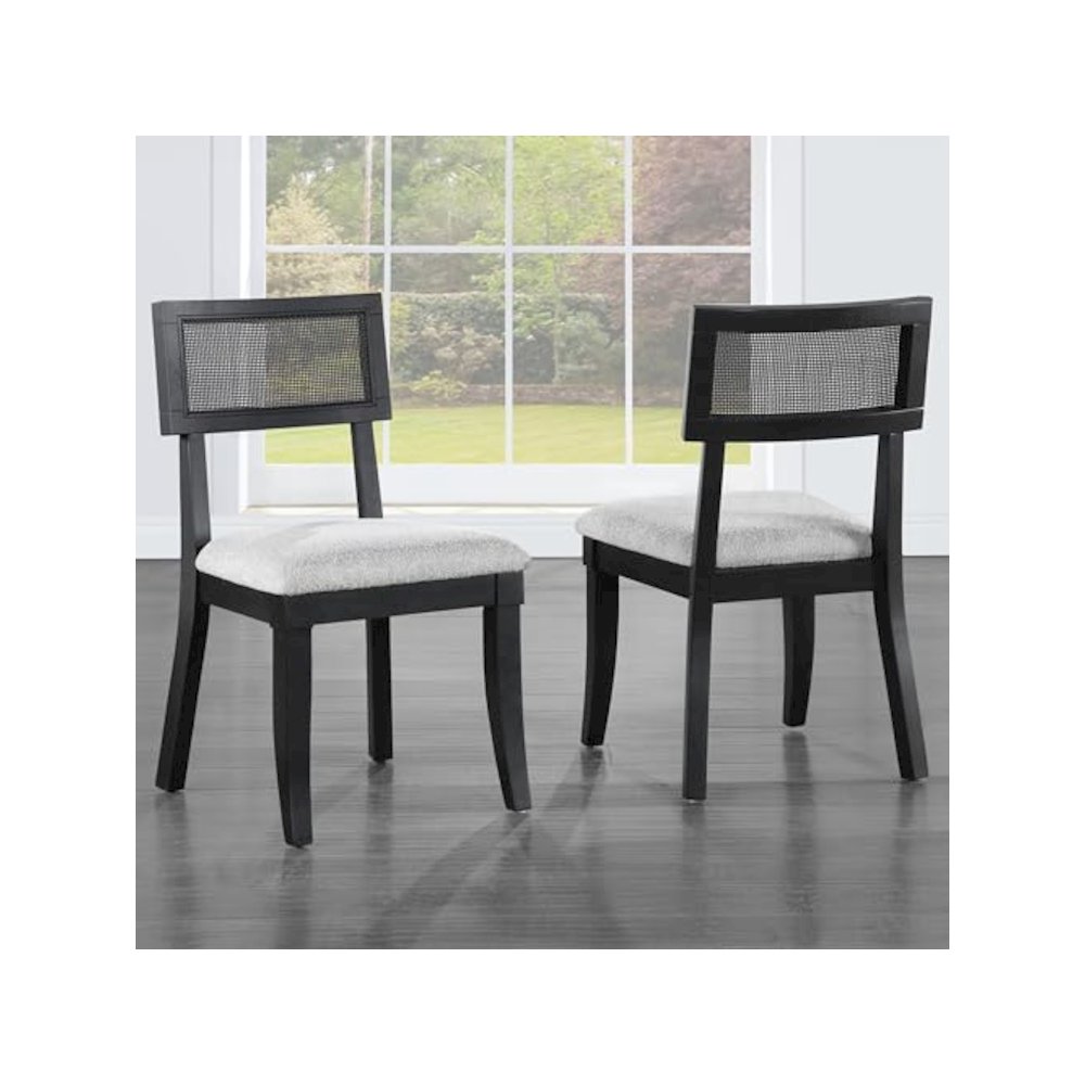 Colvin Black Cane Side Chair
