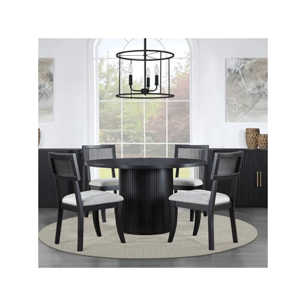 Colvin Black Cane Side Chair